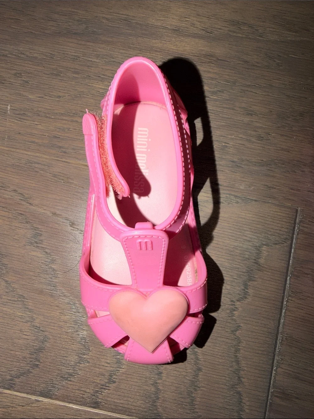Mini Melissa Girls Pink Heart Sandals